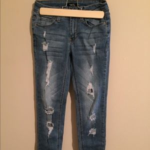 Distressed jeans